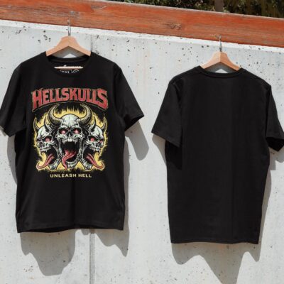 Áo thun dark streetwear Hellskulls – B134