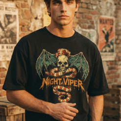 Áo thun rock vintage Night Viper – B136