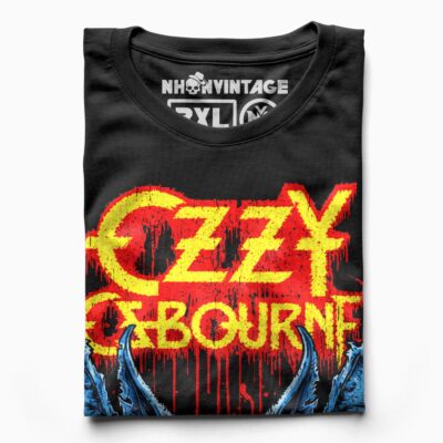 Áo thun rock vintage Ozzy The Bat – D36