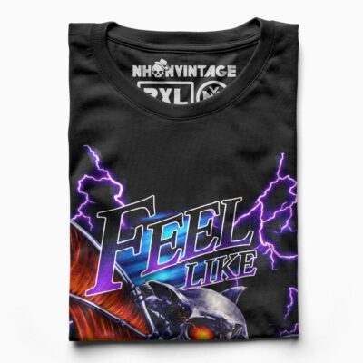 Áo thun streetwear vintage Feel Like Sh*t Thunder Demon – D37