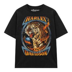 Áo thun vintage Harley Tiger Living Free – D38