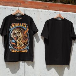 Áo thun vintage Harley Tiger Living Free – D38