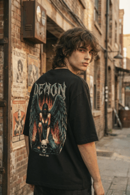 Áo thun dark streetwear Demon Hell of God - D39