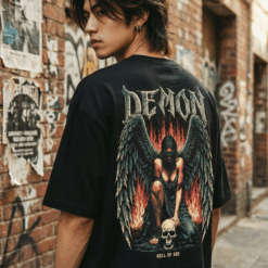 Áo thun dark streetwear Demon Hell of God - D39