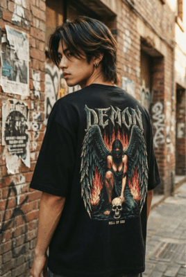 Áo thun dark streetwear Demon Hell of God - D39
