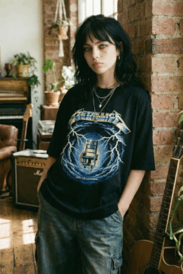 Áo thun rock vintage Metallica Ride The Lightning – D40