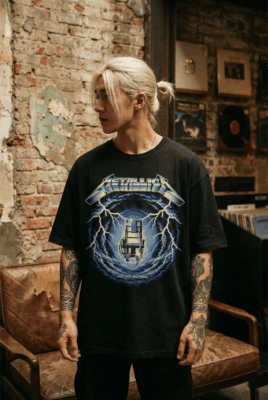 Áo thun rock vintage Metallica Ride The Lightning – D40