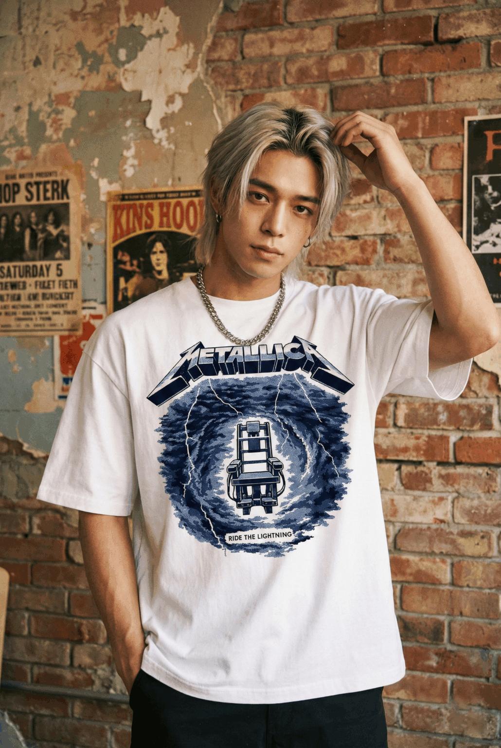 Áo thun rock vintage Metallica Ride The Lightning – D40