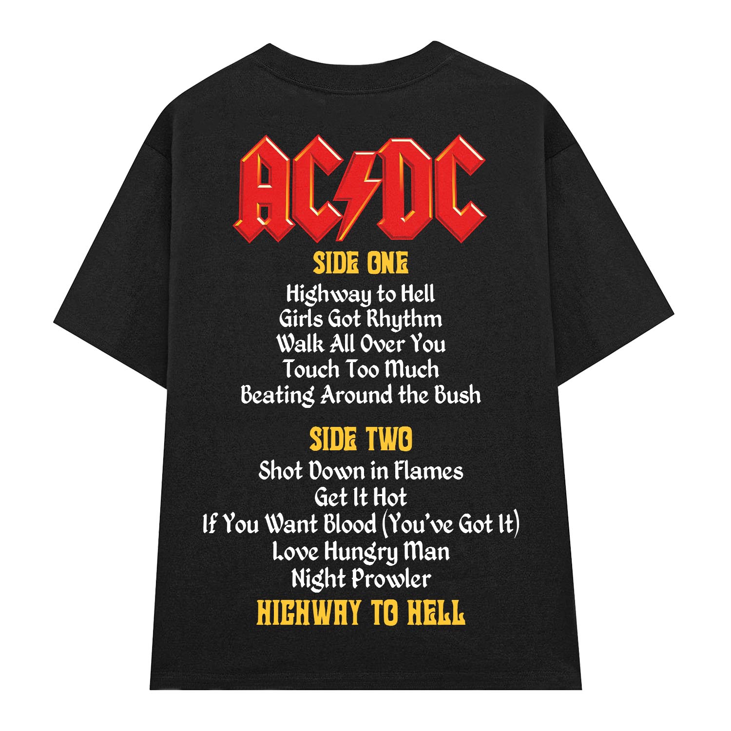 Áo thun rock vintage ACDC Highway to Hell - D42 Áo thun rock vintage ACDC Highway to Hell - D42
