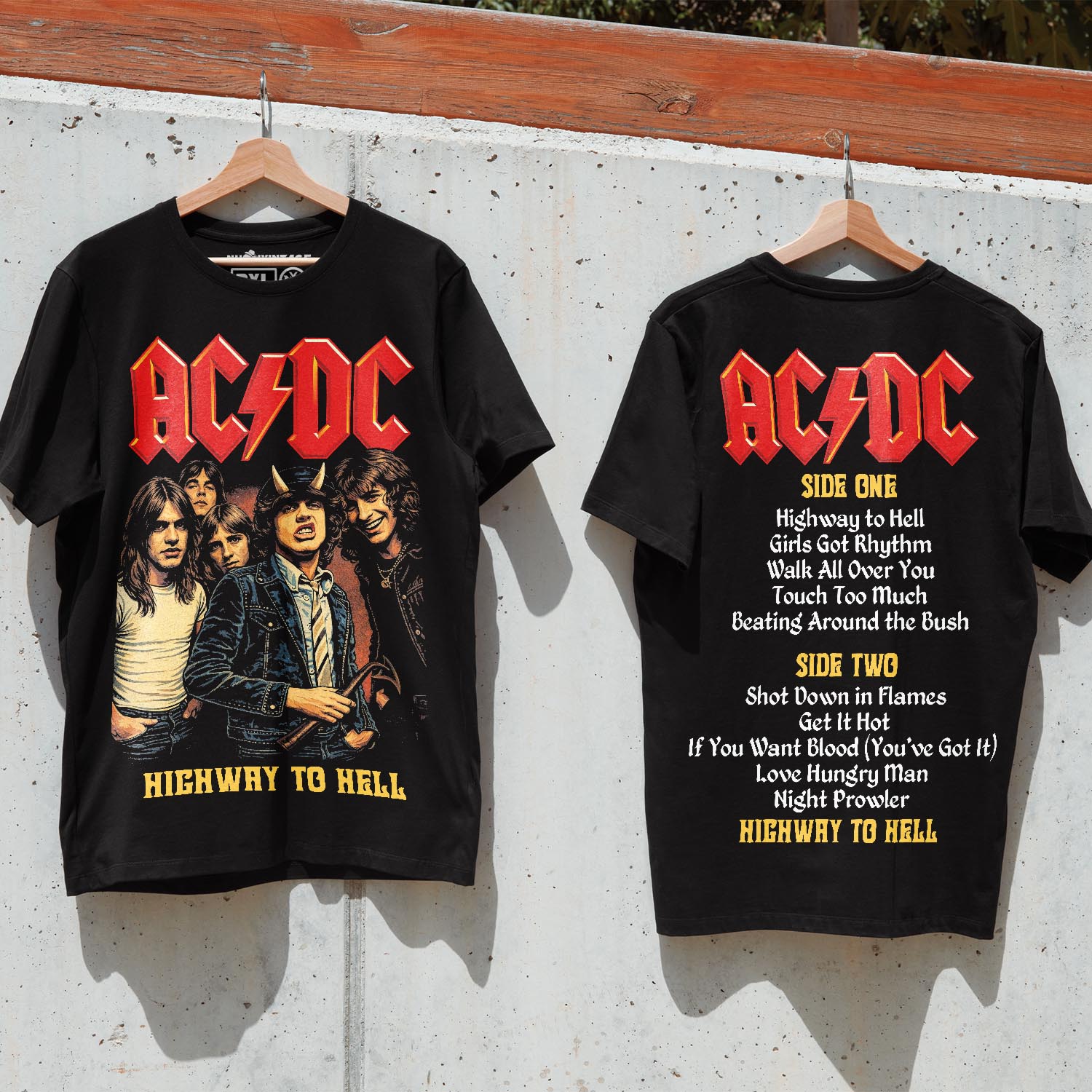Áo thun rock vintage ACDC Highway to Hell - D42 Áo thun rock vintage ACDC Highway to Hell - D42