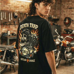 Áo thun motor streetwear vintage Death Trap - D43