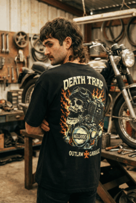 Áo thun motor streetwear vintage Death Trap - D43