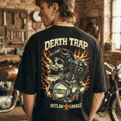 Áo thun motor streetwear vintage Death Trap - D43
