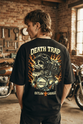 Áo thun motor streetwear vintage Death Trap - D43