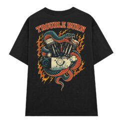 Áo thun streetwear vintage Trouble Burn – D44