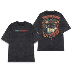 Áo thun streetwear vintage Trouble Burn – D44