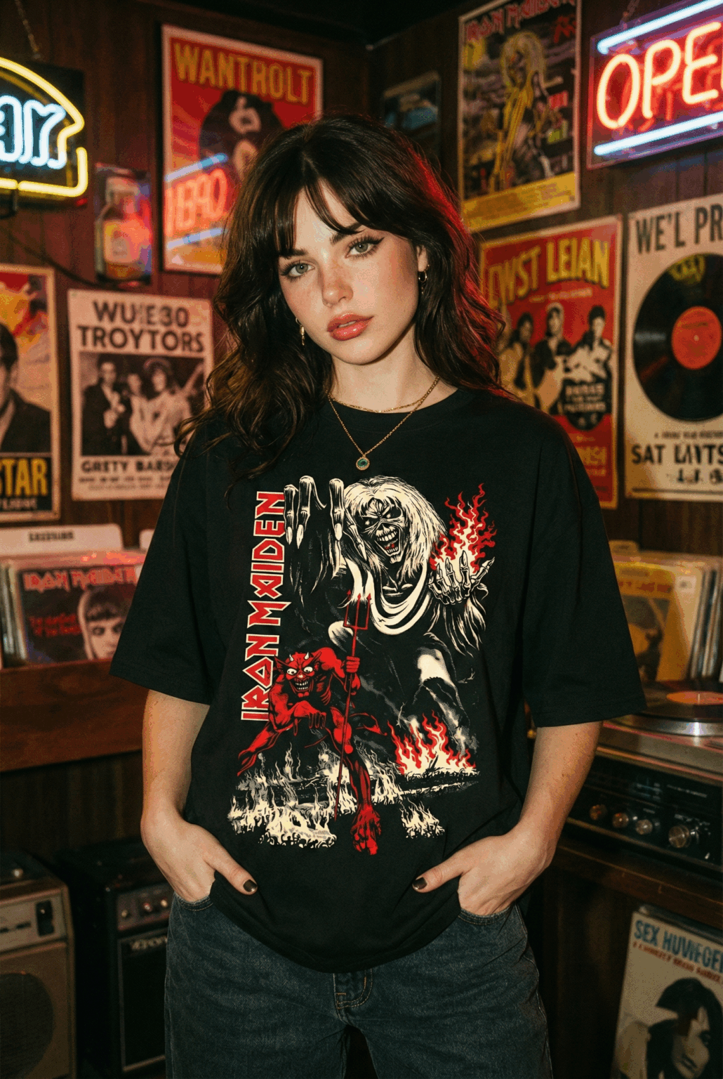 Áo thun rock vintage Iron Maiden The Beast – D45