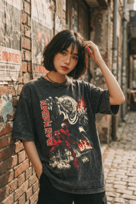 Áo thun rock vintage Iron Maiden The Beast – D45