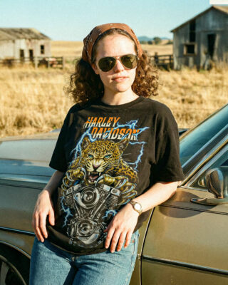 Áo thun vintage Harley Leopard Panhead – SPD10