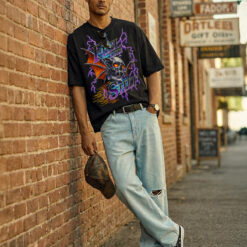 Áo thun streetwear vintage Feel Like Sh*t Thunder Demon – D37