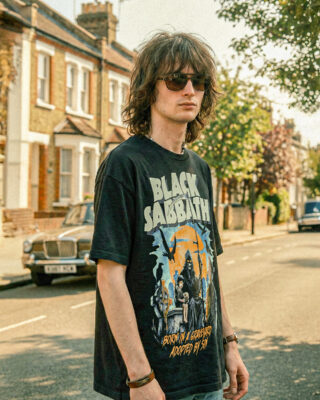 Áo thun rock vintage Black Sabbath Graveyard - B121