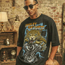Áo thun vintage Harley Leopard Panhead – SPD10