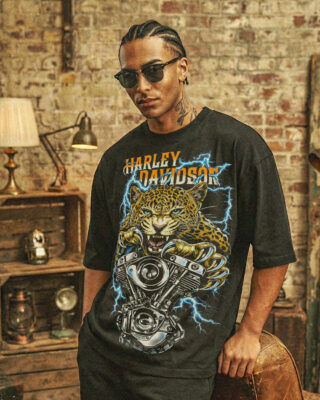 Áo thun vintage Harley Leopard Panhead – SPD10