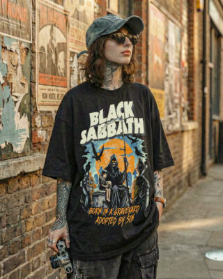 Áo thun rock vintage Black Sabbath Graveyard - B121