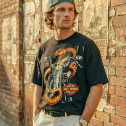 Áo thun vintage Harley Snake - B123