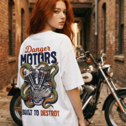 Áo thun streetwear vintage Danger Motors - W17