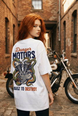 Áo thun streetwear vintage Danger Motors - W17