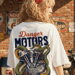 Áo thun streetwear vintage Danger Motors - W17