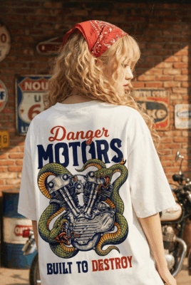 Áo thun streetwear vintage Danger Motors - W17
