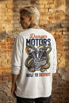 Áo thun streetwear vintage Danger Motors - W17