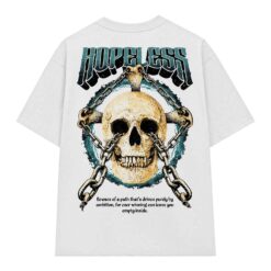 Áo thun dark streetwear Hopeless Skull Chain – W18