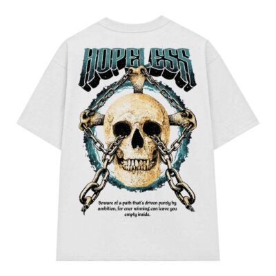 Áo thun dark streetwear Hopeless Skull Chain – W18
