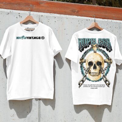 Áo thun dark streetwear Hopeless Skull Chain – W18