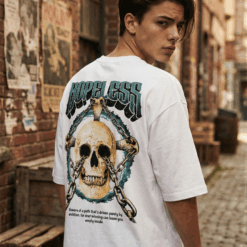 Áo thun dark streetwear Hopeless Skull Chain – W18
