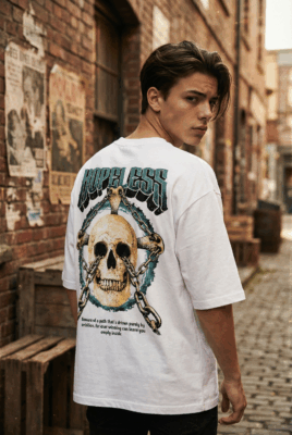 Áo thun dark streetwear Hopeless Skull Chain – W18