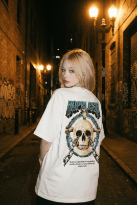 Áo thun dark streetwear Hopeless Skull Chain – W18