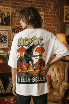 Áo thun rock vintage ACDC Hells Bells – W19