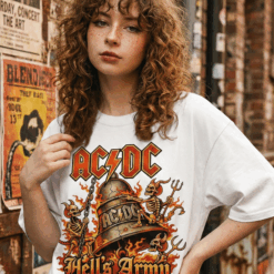 Áo thun rock vintage ACDC Hells Bells – W19