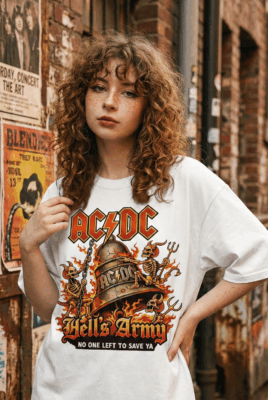 Áo thun rock vintage ACDC Hells Bells – W19