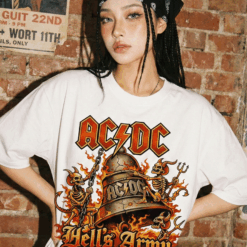 Áo thun rock vintage ACDC Hells Bells – W19