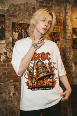 Áo thun rock vintage ACDC Hells Bells – W19