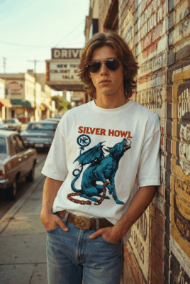 Áo thun streetwear Silver Howl – W21