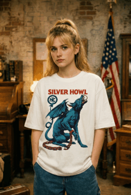 Áo thun streetwear Silver Howl – W21