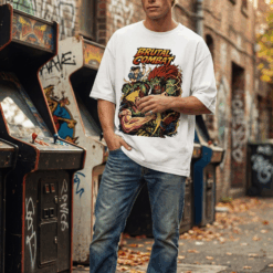 Áo thun streetwear vintage Brutal Combat – W23