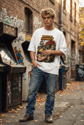 Áo thun streetwear vintage Brutal Combat – W23
