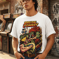 Áo thun streetwear vintage Brutal Combat – W23
